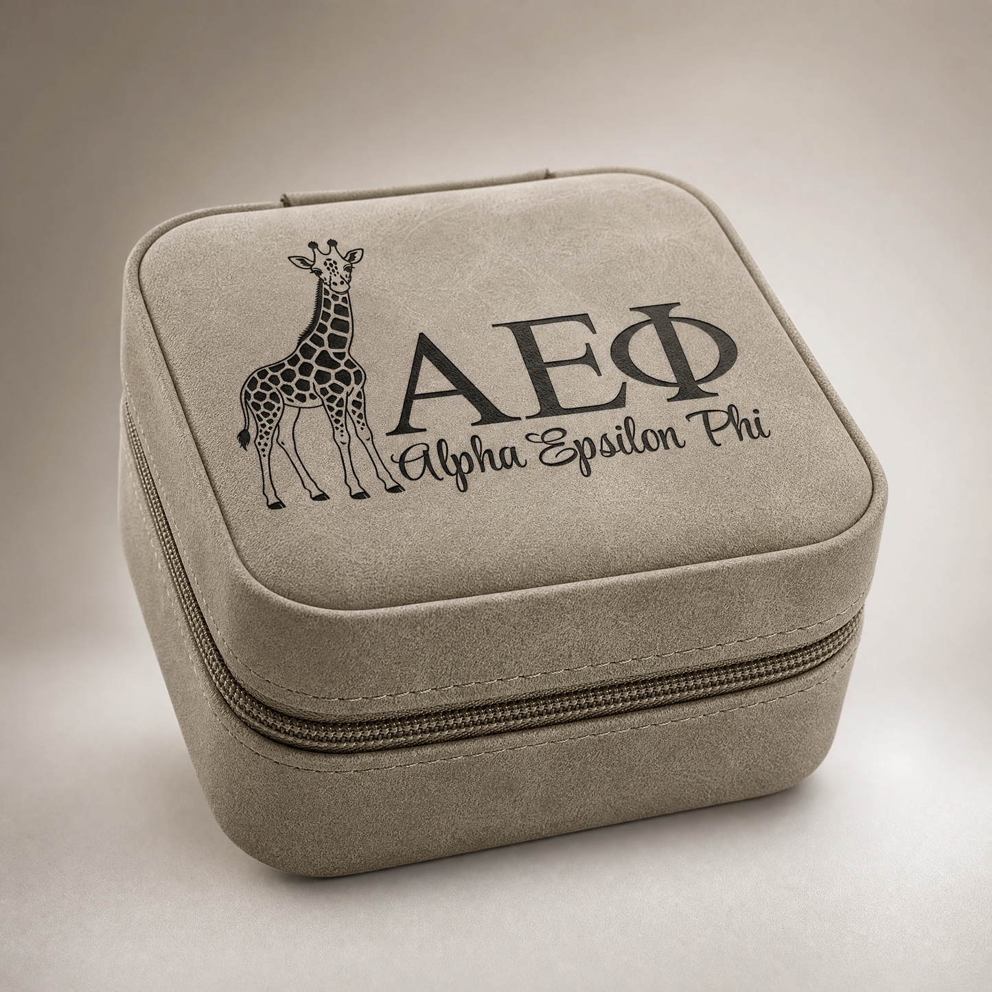 Alpha Epsilon Phi Leatherette Jewelry Box