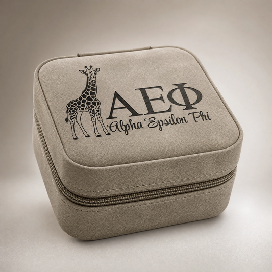Alpha Epsilon Phi Leatherette Jewelry Box