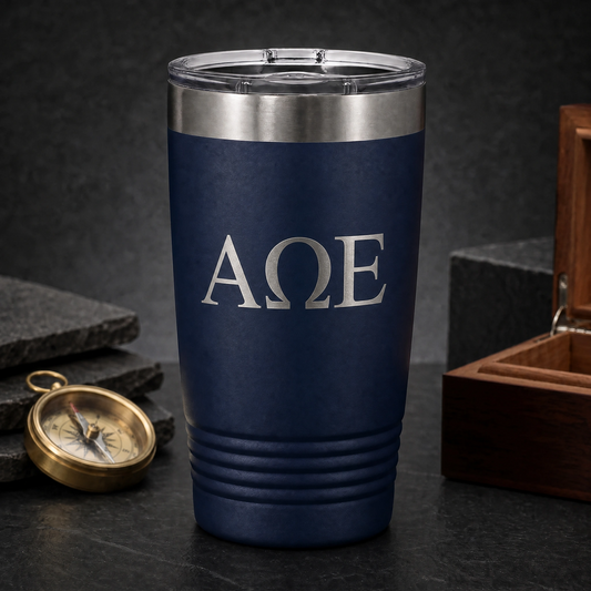 Alpha Omega Epsilon Tumbler