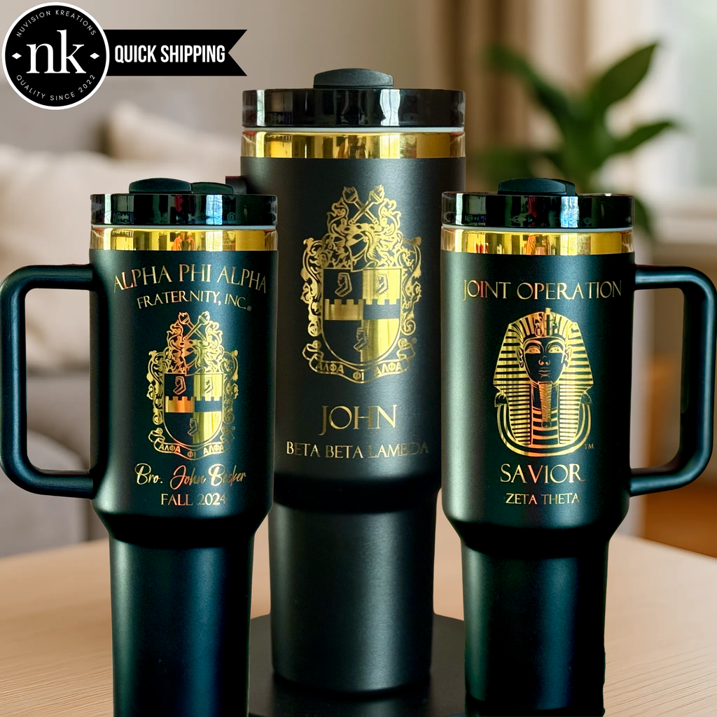 Custom Engraved Alpha Phi Alpha Tumbler –  40 oz