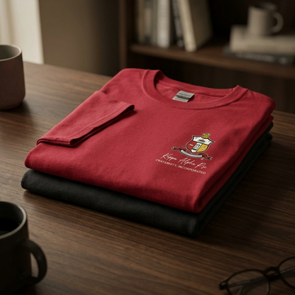 Kappa Alpha Psi COA Softstyle Tee | Minimalist Fraternity T-Shirt (Red)