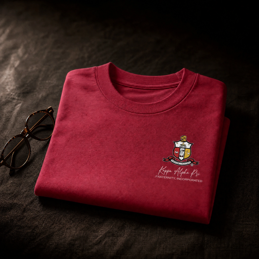 Kappa Alpha Psi COA Softstyle Tee | Minimalist Fraternity T-Shirt (Red)