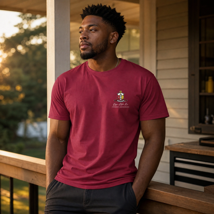 Kappa Alpha Psi COA Softstyle Tee | Minimalist Fraternity T-Shirt (Red)