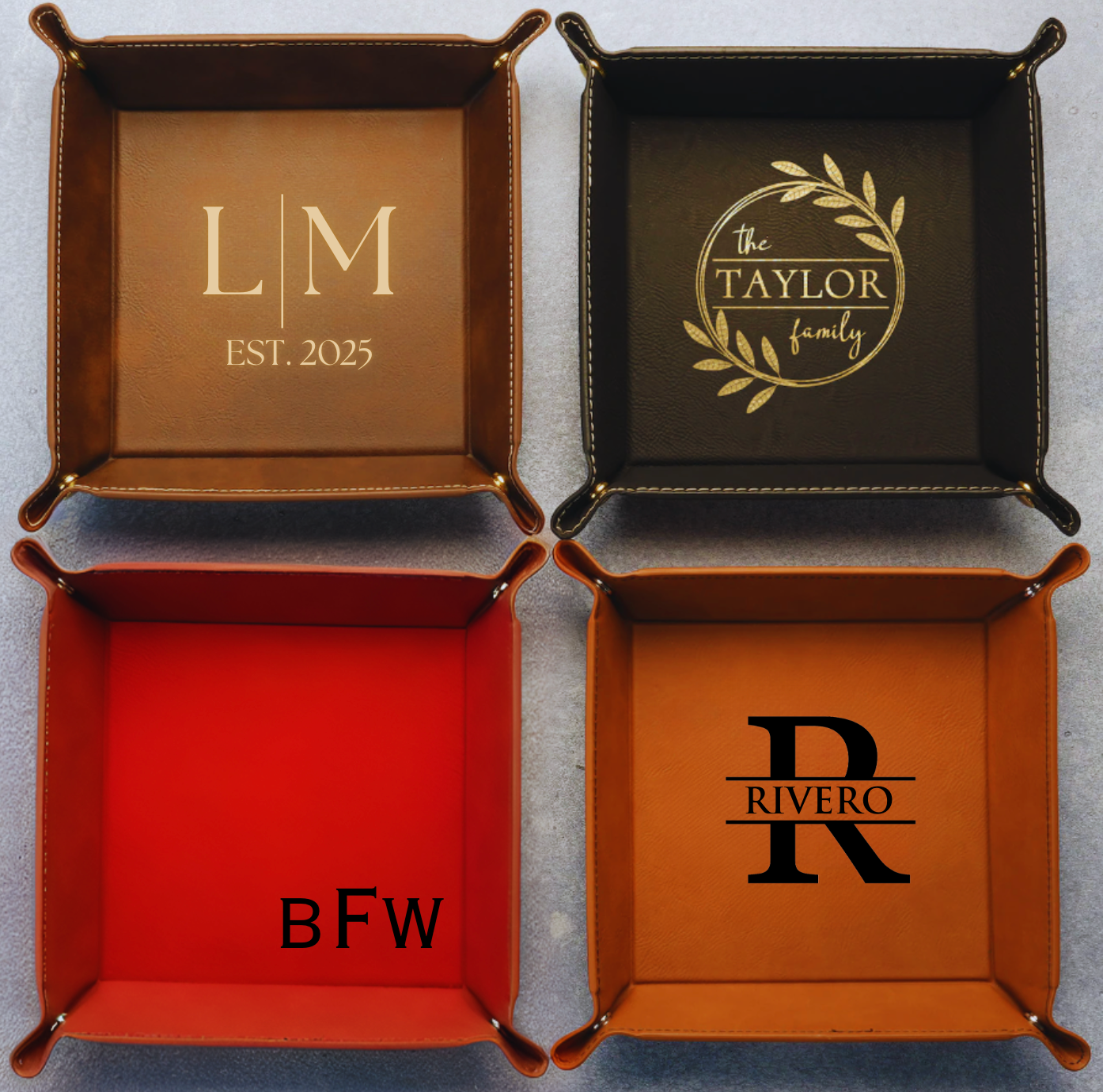 Personalized Snap-Up Engraved Catchall Tray