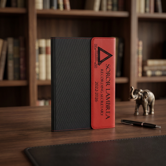 Delta Sigma Theta Custom Engraved Leatherette Portfolio with Notepad