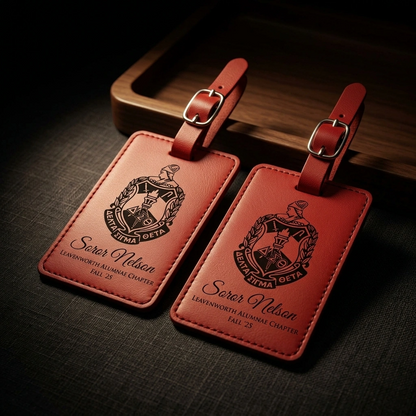 Delta Sigma Theta Custom Engraved Luggage Tags (Set of 2)