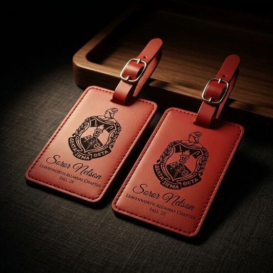Delta Sigma Theta Custom Engraved Luggage Tags (Set of 2)