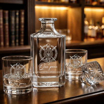 Classic Style Custom Engraved Decanter Set