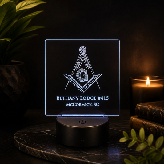 Custom Engraved Acrylic LED Light