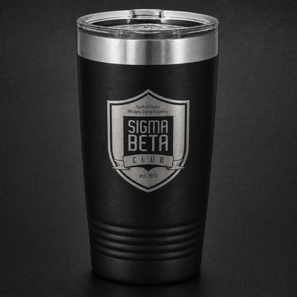 National Sigma Beta Club 20oz Tumbler | Laser Engraved | Personalized Club Gift | SBC Cup