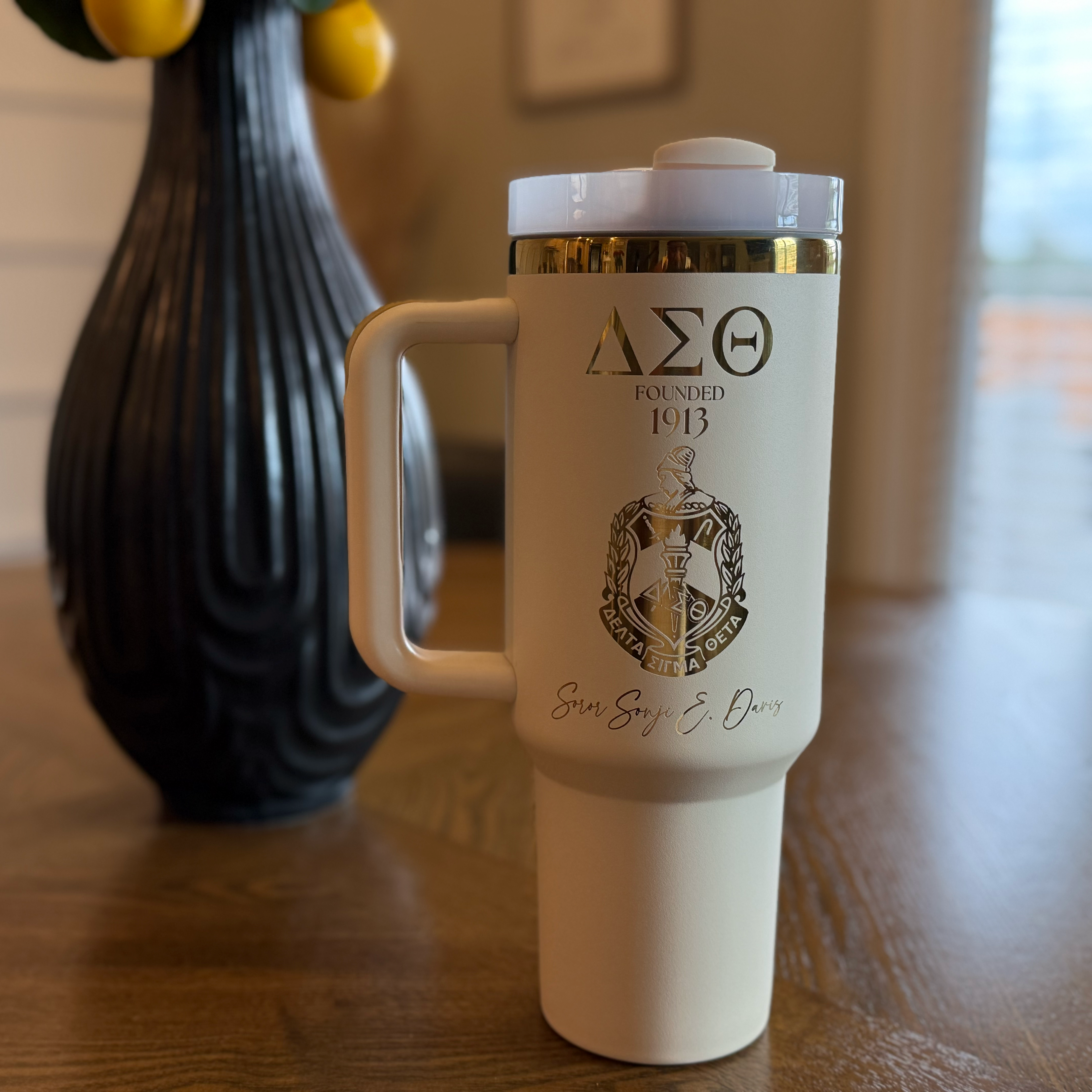Delta Sigma Theta Custom Engraved Tumbler - 40 oz