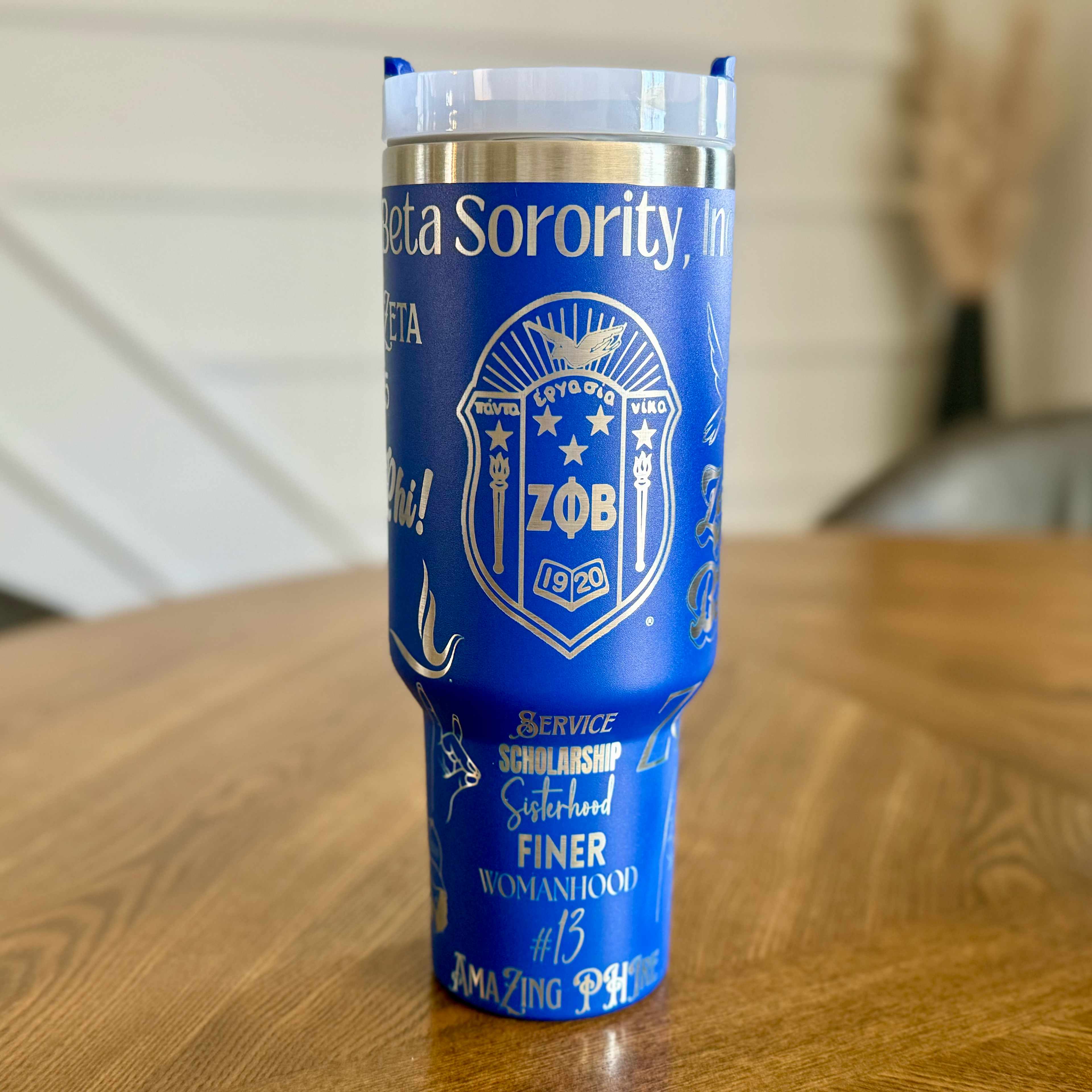 Zeta Phi Beta Custom Wrapped Tumbler - 40 oz