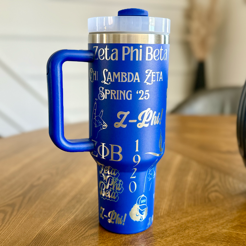 Zeta Phi Beta Custom Wrapped Tumbler - 40 oz