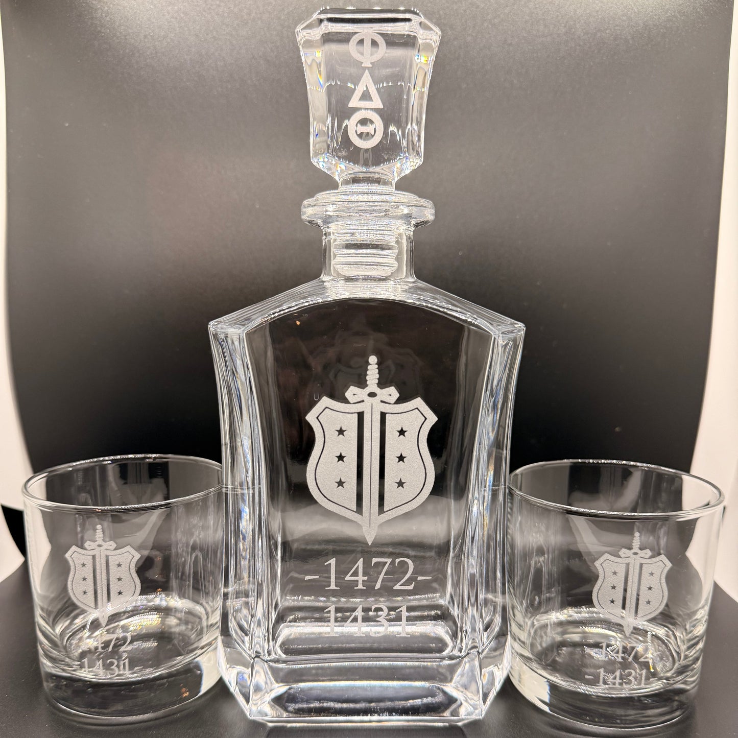 Signature Style Custom Greek Decanter Set