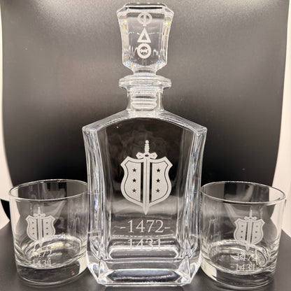 Signature Style Custom Greek Decanter Set