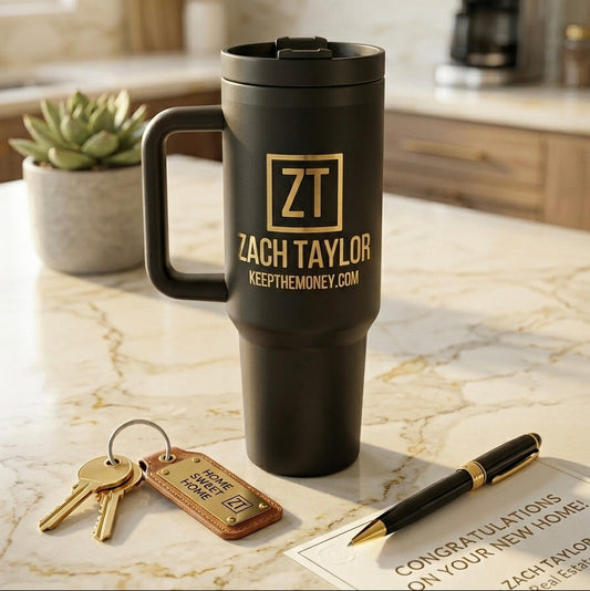 Custom Logo Engraved 40oz Tumbler, Stanley-Style Cup, Business Branding, Corporate Gift