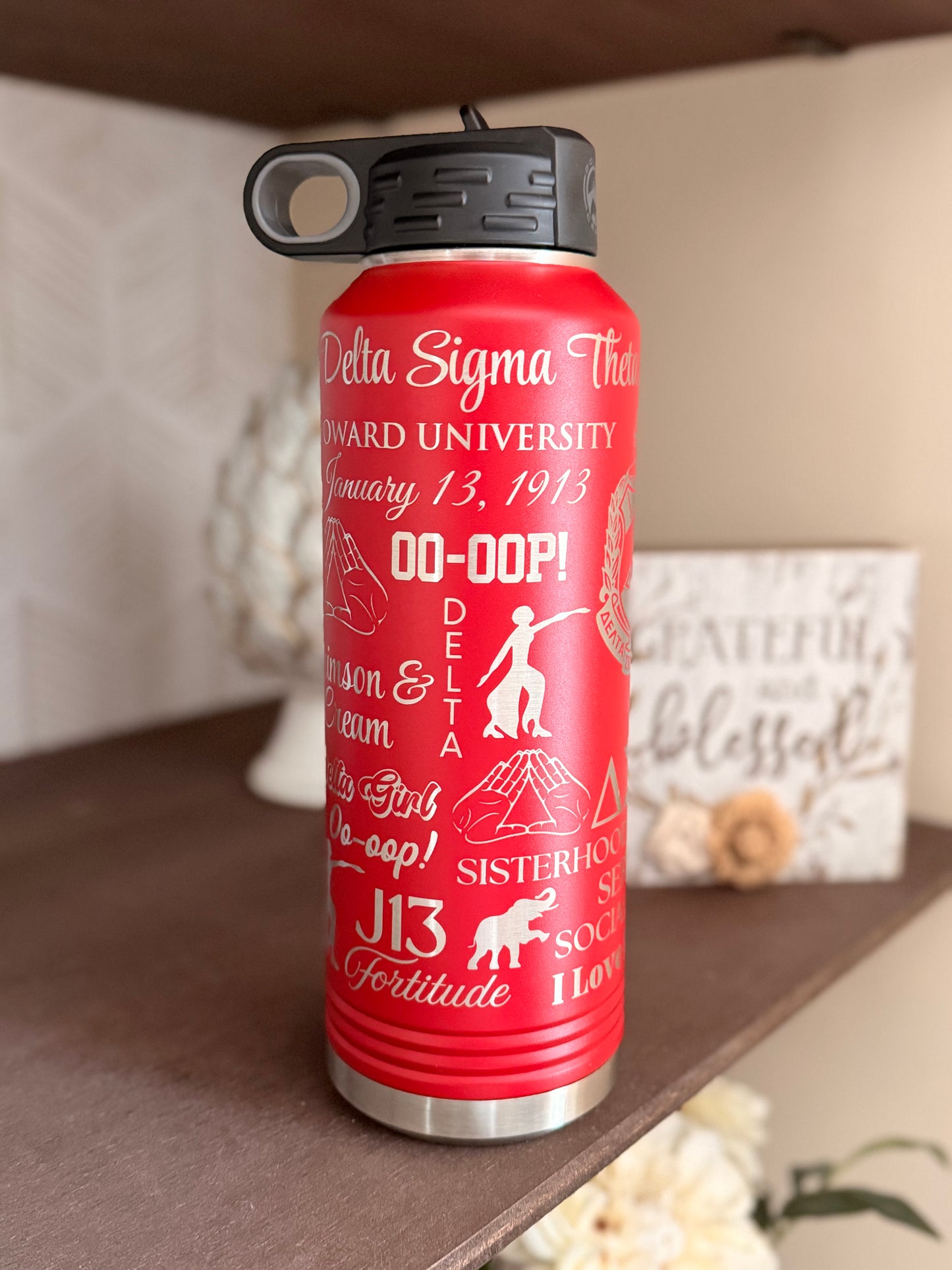 Delta Sigma Theta Custom Water Bottle