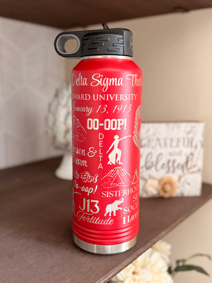 Delta Sigma Theta Custom Water Bottle