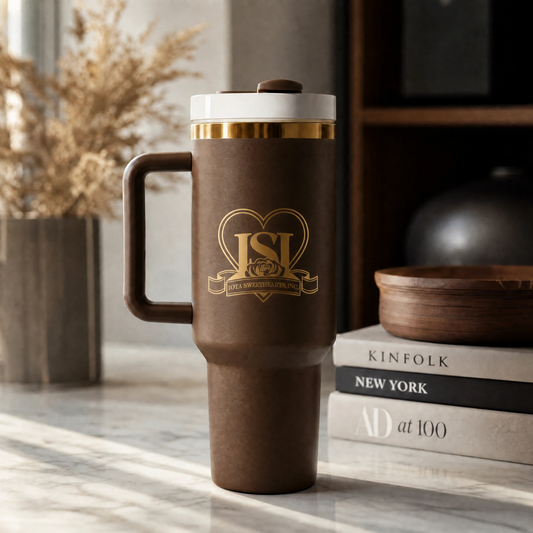Iota Sweethearts Incorporated Custom Engraved 40oz Handled Tumbler