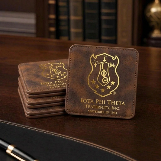 Iota Phi Theta Custom Engraved Coasters (Set of 4)