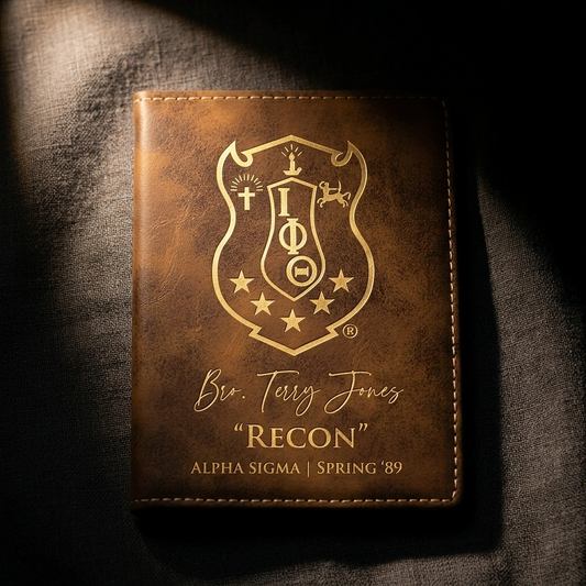 Iota Phi Theta Custom Engraved Passport Cover