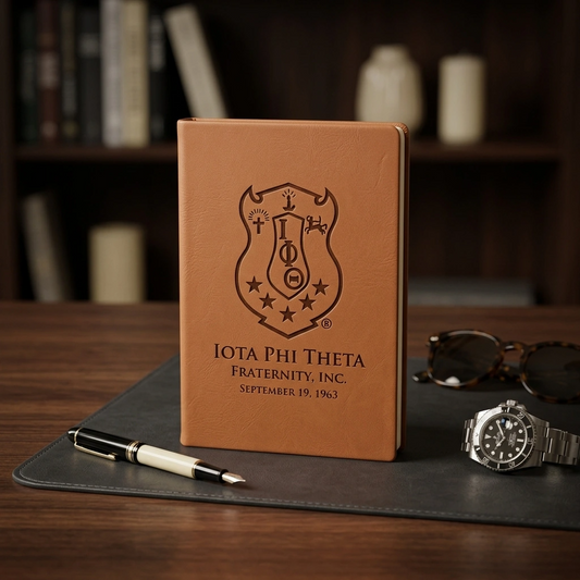 Iota Phi Theta Custom Engraved Leatherette Notebook / Journal