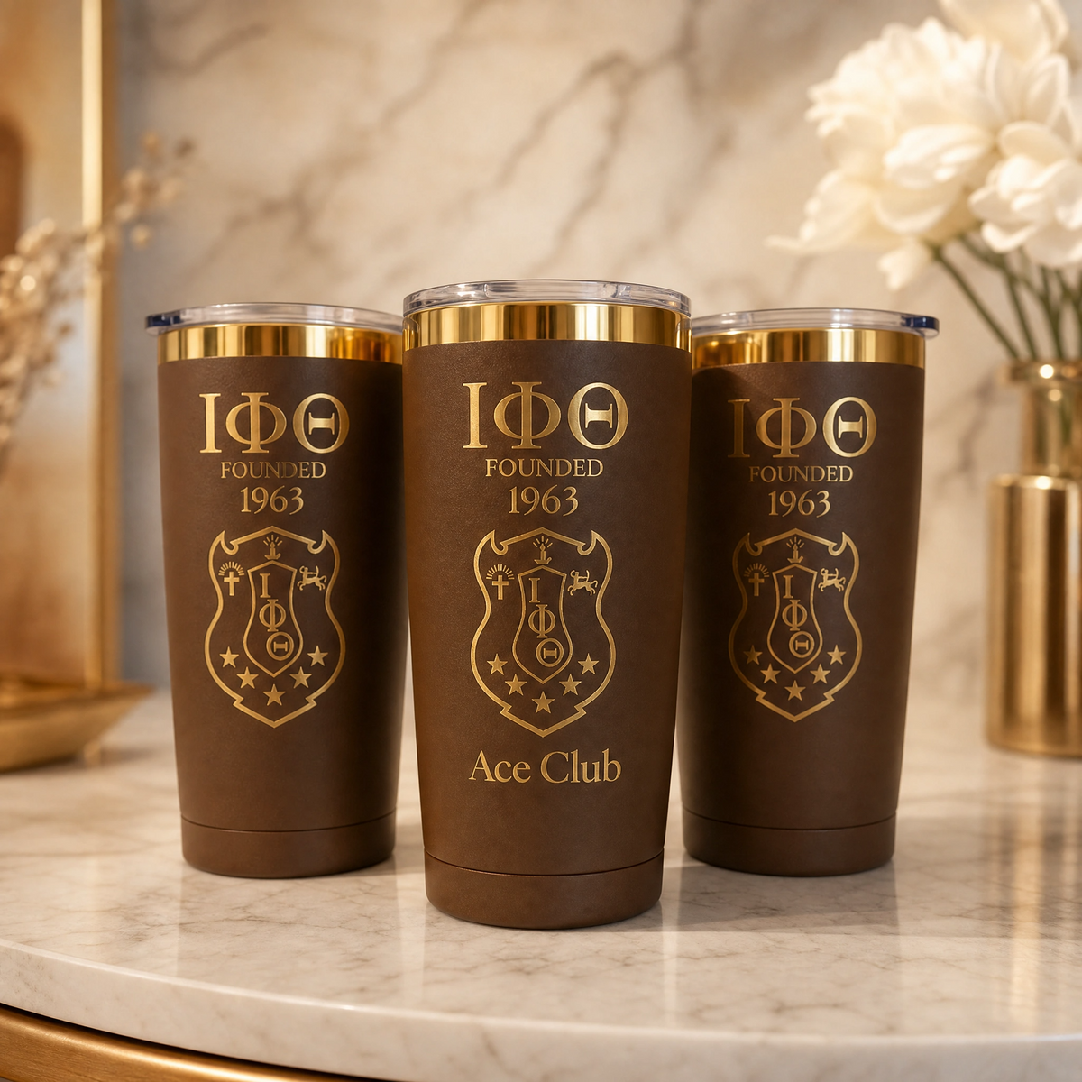 Iota Phi Theta Custom Engraved 20oz Tumbler