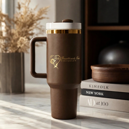 Iota Sweethearts Incorporated Custom Engraved 40oz Handled Tumbler