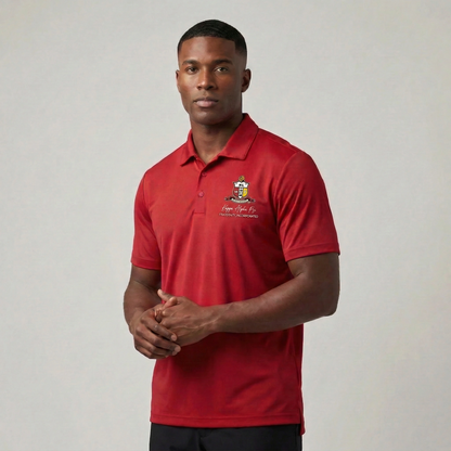 Kappa Alpha Psi COA Adidas Performance Polo Golf Shirt (Red)