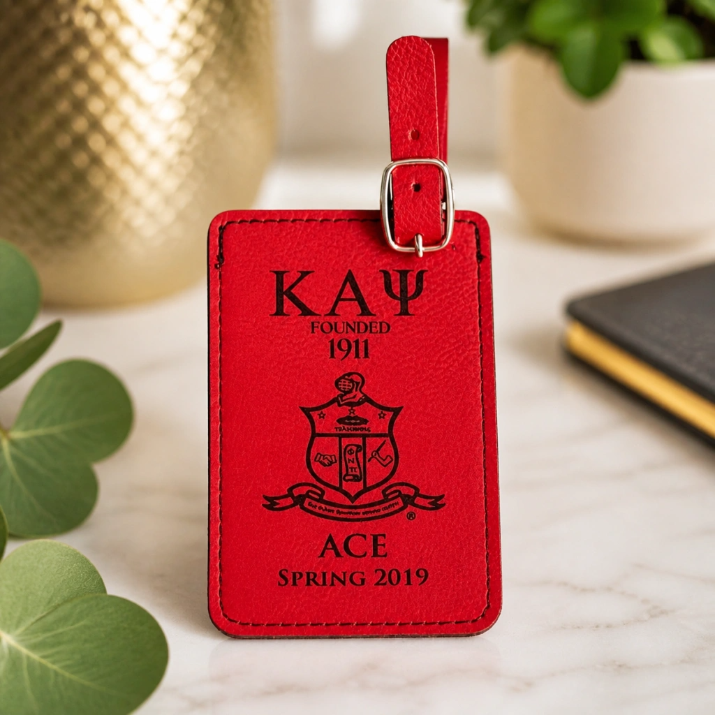 Kappa Alpha Psi Leather Luggage Tags