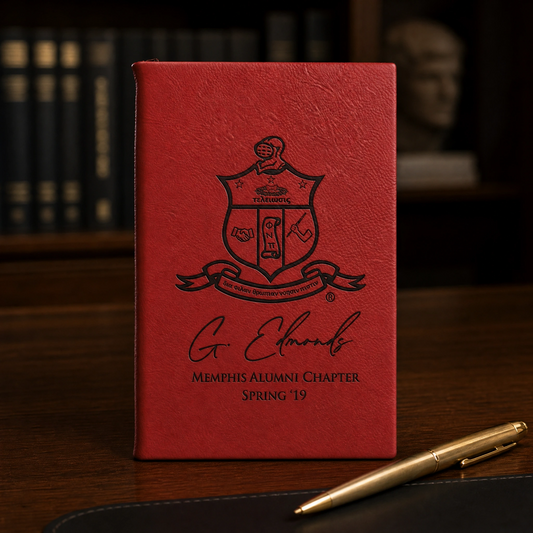 Custom Engraved Kappa Alpha Psi Leatherette Notebook