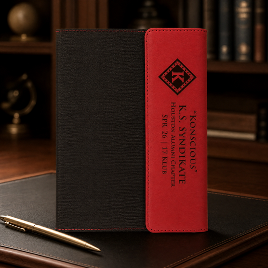 Kappa Alpha Psi Custom Engraved Leatherette Portfolio with Notepad