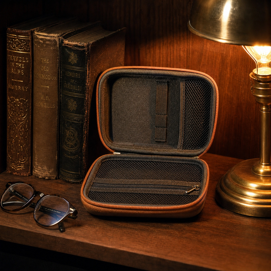 Custom engraved Legacy Case open showing interior — personalized keepsake vessel