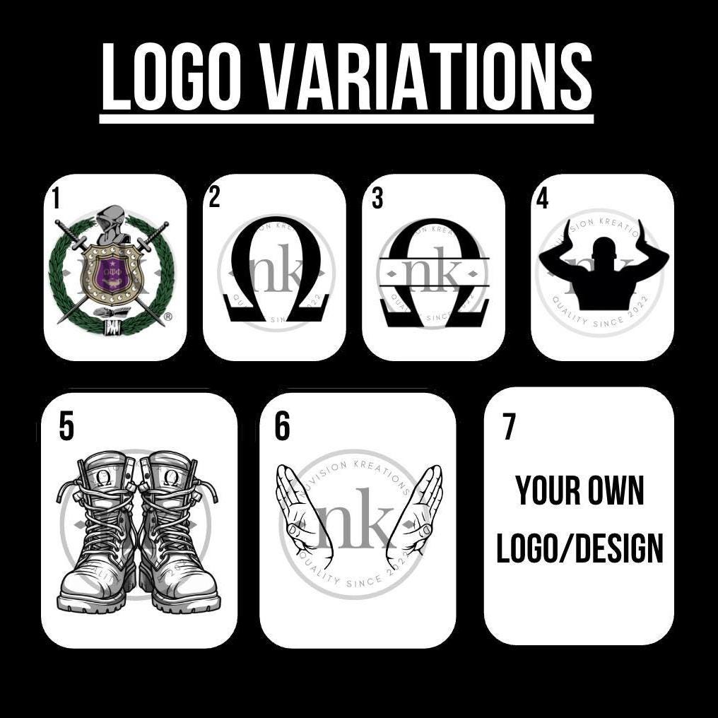 Greek organization logo options for personalized engraving - NuVision Kreations tumbler customization guide