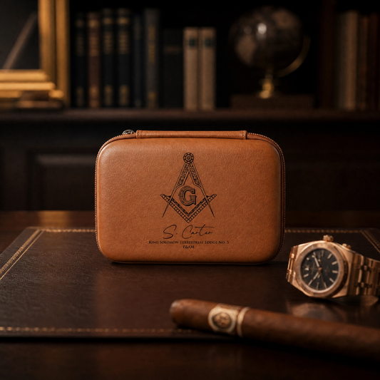 Mason Legacy Case | Engraved Cigar & Accessory Case | Masonic Gift