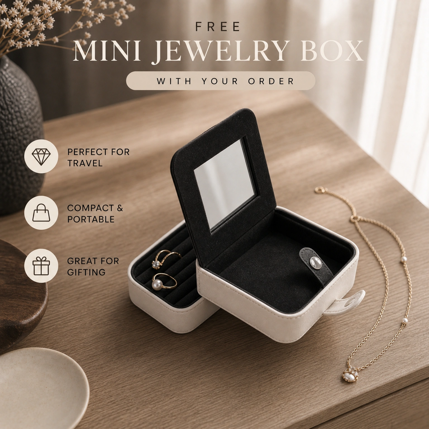 Custom Engraved Leatherette Jewelry Case