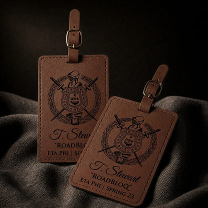 Omega Psi Phi Custom Engraved Luggage Tags (Set of 2)