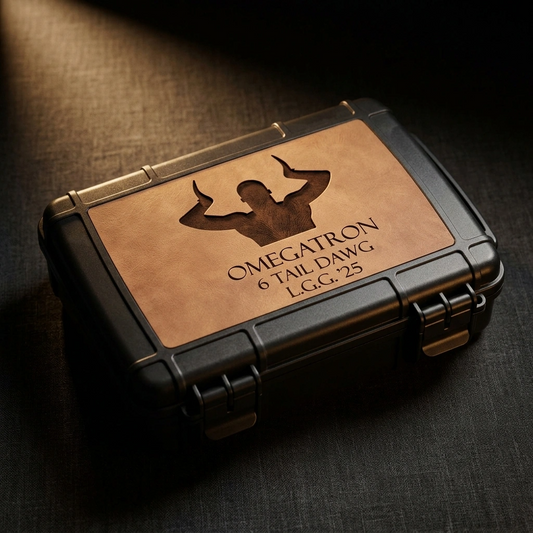 Omega Psi Phi Custom Engraved Travel Humidor