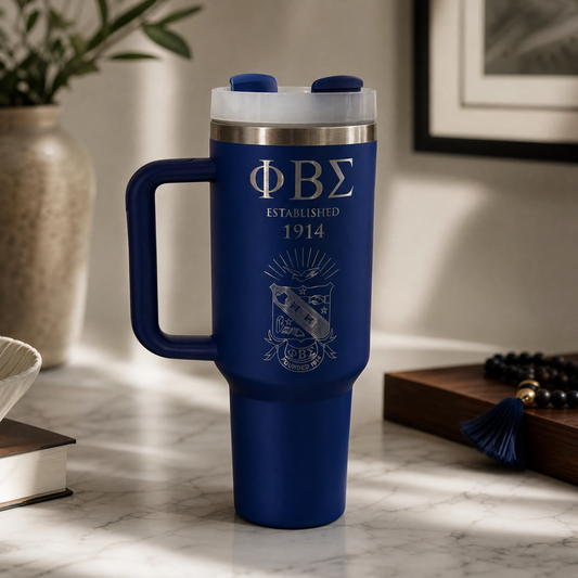 Phi Beta Sigma Custom Engraved 40 oz Tumbler