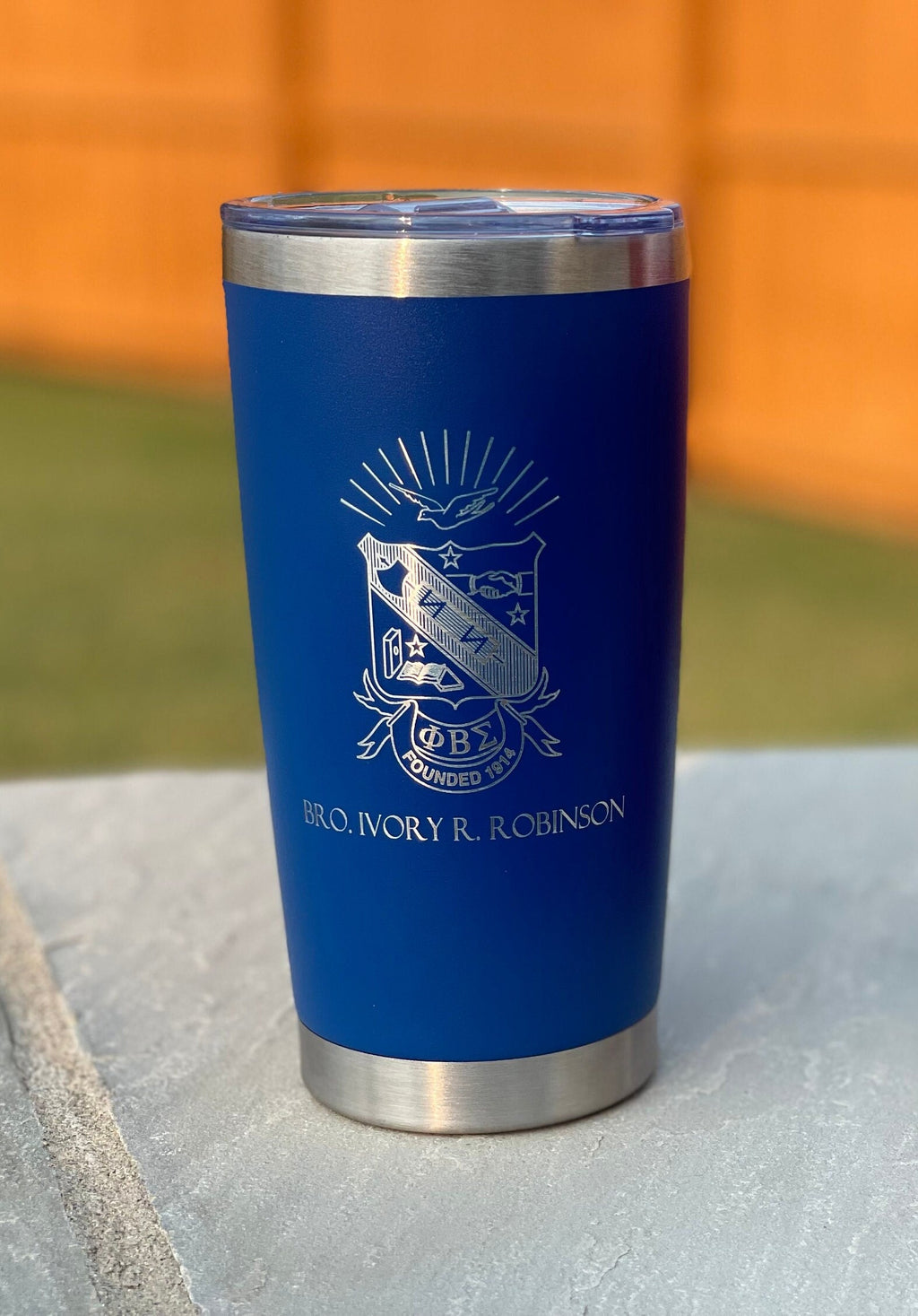 Phi Beta Sigma Custom Engraved Tumbler - 20 oz - nuvisionkreations