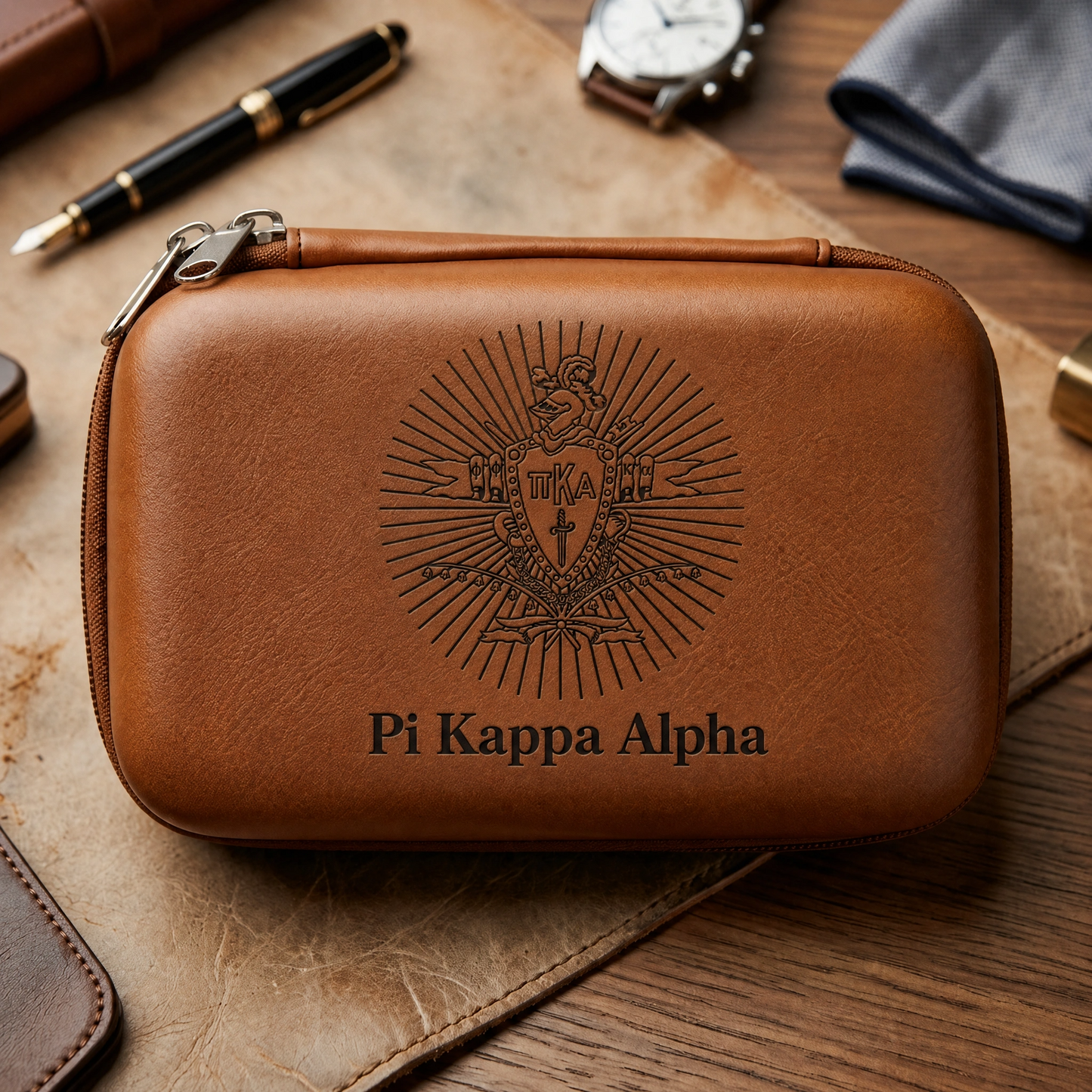 Pi Kappa Alpha Personalized Travel Case | Cigar Case