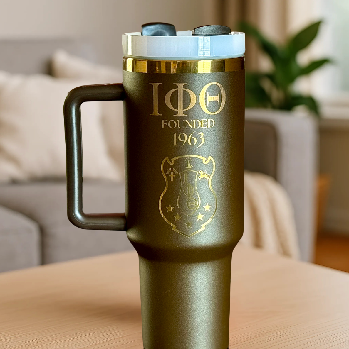 Iota Phi Theta Custom Engraved Tumbler - 40 oz