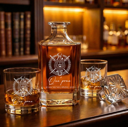 Classic Custom Greek Decanter Set