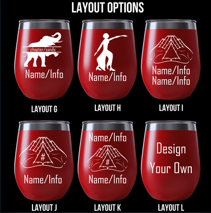 Custom Engraved Delta Sigma Theta Wine Tumbler – 12 oz