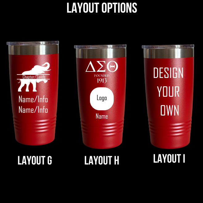 Delta Sigma Theta Custom Engraved Tumbler - 20 oz