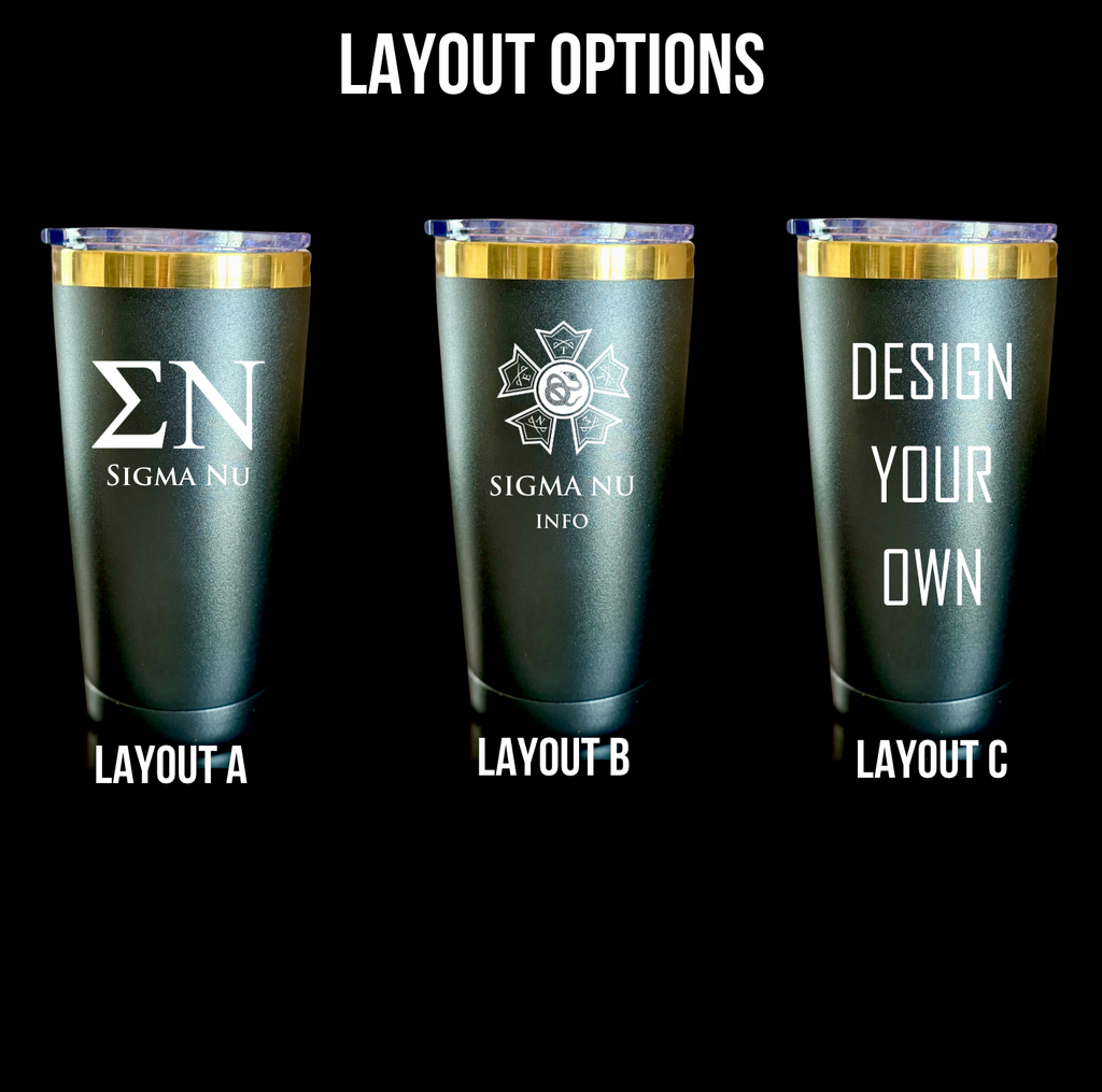 Sigma Nu Custom Engraved Tumbler -20 oz