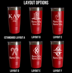 Kappa Alpha Psi Custom Engraved Tumbler - 20 oz