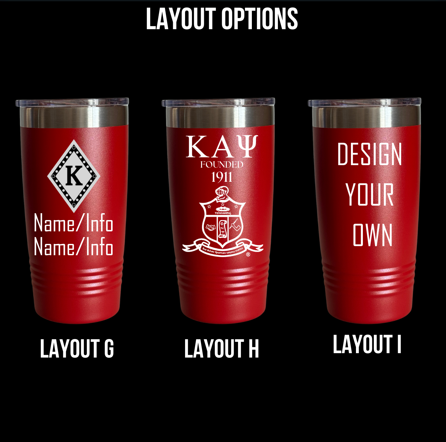 Kappa Alpha Psi Custom Engraved Tumbler - 20 oz