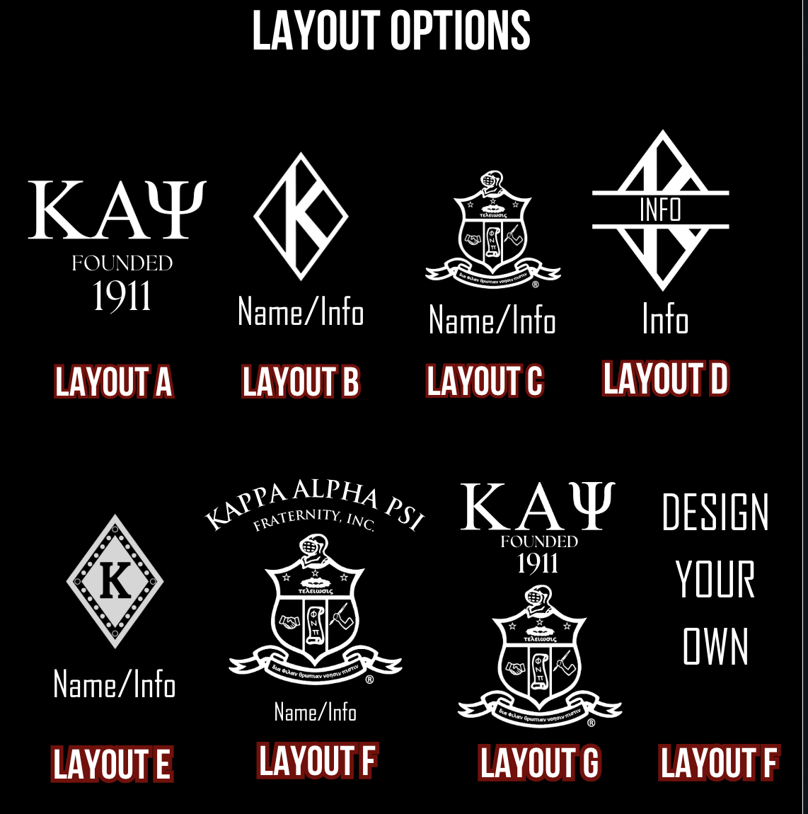 Custom Engraved Kappa Alpha Psi Coaster Set