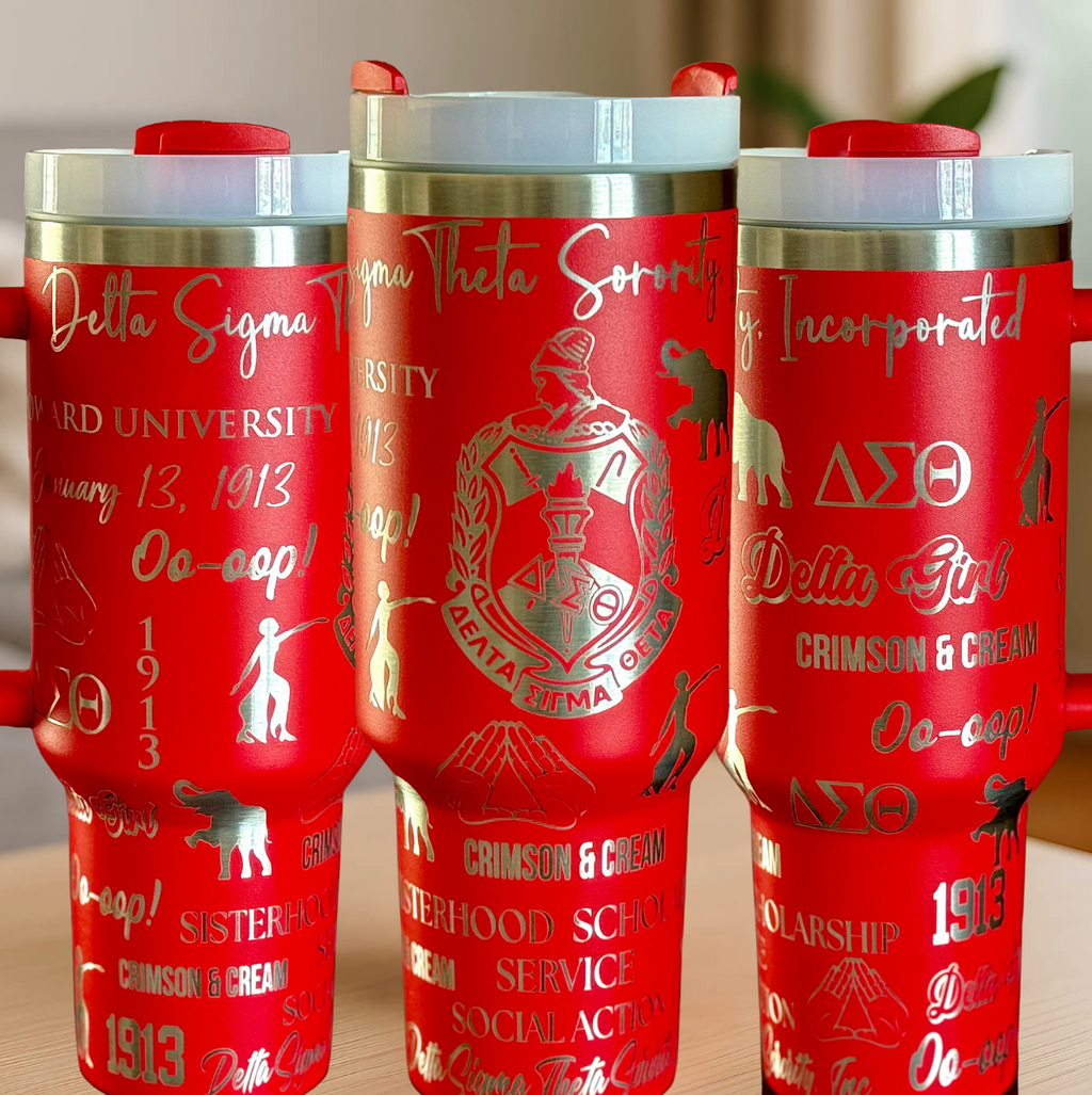 Delta Sigma Theta Custom Wrapped Tumbler - 40oz